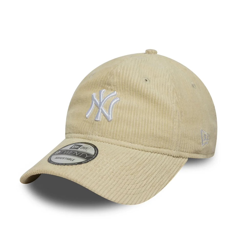 Casquette New York Yankees (NYY) - Velours Beige - Logo Blanc Brodé