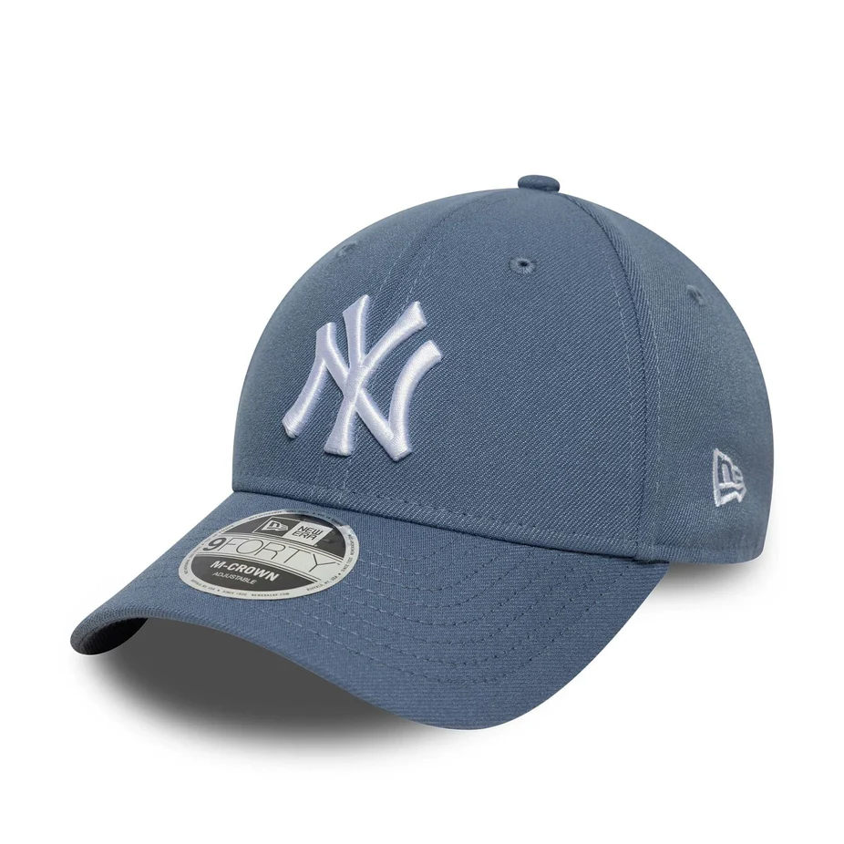 Casquette New York Yankees (NYY) - Bleu Acier (Steel Blue) - Logo Blanc