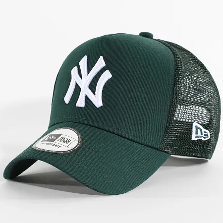 Casquette Trucker New York Yankees (NYY) - Vert Classique - Logo Blanc Brodé