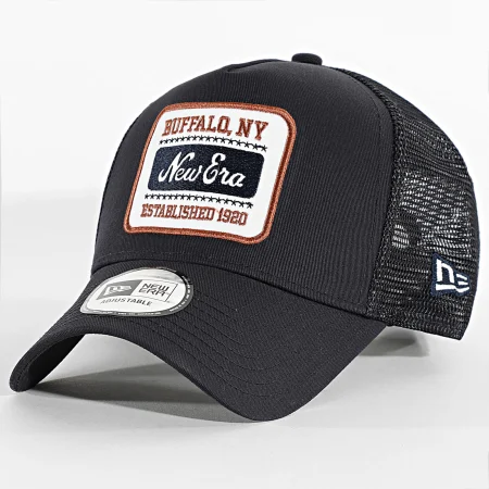 Casquette Trucker New Era - Noir Intégral (Total Black) - Filet Respirant