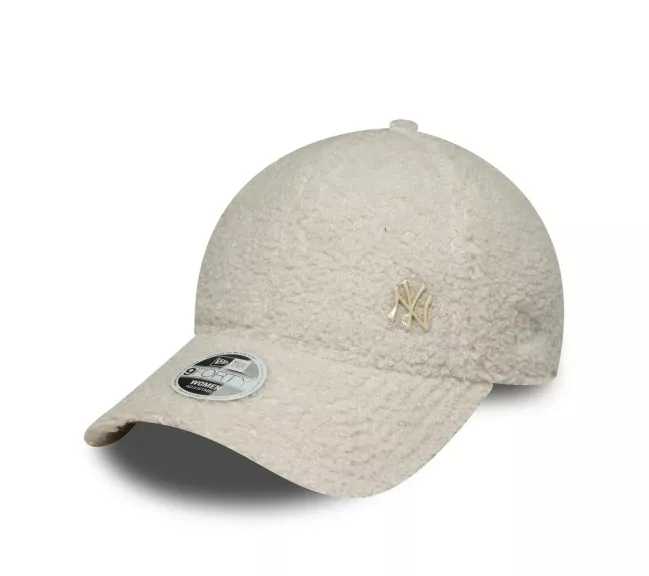 Casquette Femme NY New York Yankees Matière Sherpa (Borg) - Beige