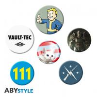 Pack de Badges Fallout - Mix Iconique (Vault Boy, Logo & Vault-Tec)