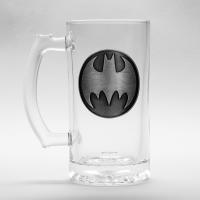 Chope en Métal Batman - DC Comics - Design Chevalier Noir avec Logo Relief