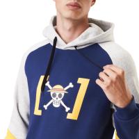 Sweat à Capuche One Piece - Logo Skull & Jolly Roger - Bleu, Blanc et Jaune