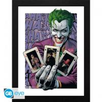Tirage encadré Batman - Le Joker Cartes & Rires "Haha" - DC Comics - 30 x 40 cm