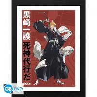 Tirage encadré Bleach - Ichigo Kurosaki - Shinigami Remplaçant - 30 x 40 cm