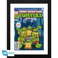 Tirage encadré Tortues Ninja - Couverture Comics Retro (Cover Art) - 30 x 40 cm