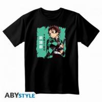 T-shirt Demon Slayer - Tanjiro Kamado - Vert Forêt / Motif Damier