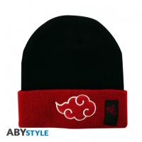 Bonnet Naruto Akatsuki - Logo Nuage Rouge Brodé - Noir - Taille Unique Adulte/Ado