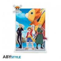 Acryl® Diorama One Piece - Trio Luffy, Sabo & Ace (Frères de Cœur) - 16cm