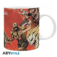 Mug L'Attaque des Titans - Scène de Bataille - 320 ml - Eren vs Titans