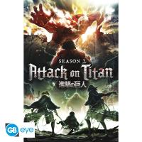 Poster Maxi L'Attaque des Titans (AOT) - Key Art Saison 2 - 91,5 x 61 cm