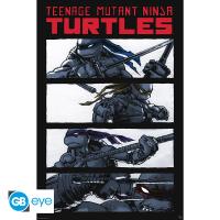 Poster Tortues Ninja - Collage Noir & Blanc (Vintage Covers) - Format Maxi 91,5 x 61 cm