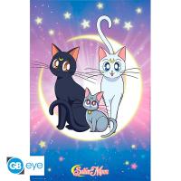 Poster Sailor Moon - Luna, Artemis & Diana (La Famille Féline) - Format Maxi 91,5 x 61 cm