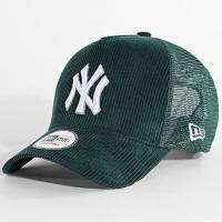 Casquette Trucker New York Yankees (NYY) - Velours Vert Sapin - Logo Blanc